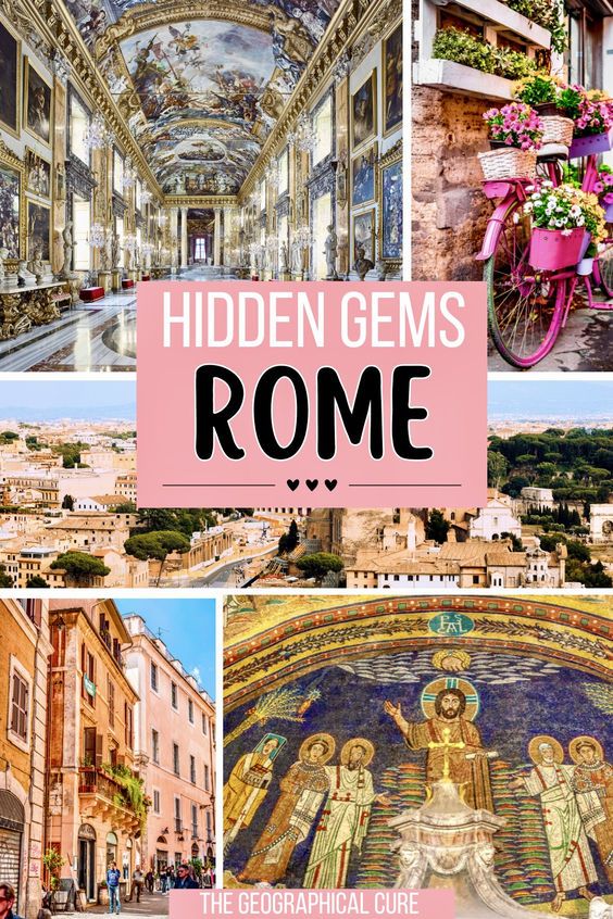 Pinterest pin graphic for hidden gems in Rome