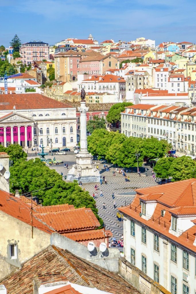 Lisbon, view from the Santa Just a Elevator