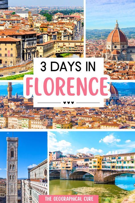 Pinterest pin graphic for 3 days in Florence
