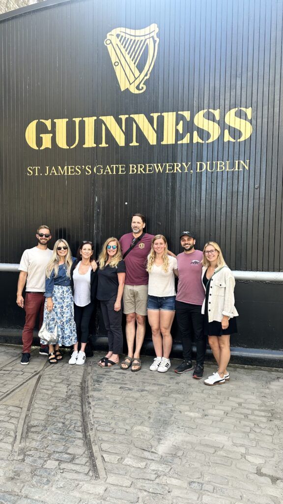 our gang at the Guinness Storehouse