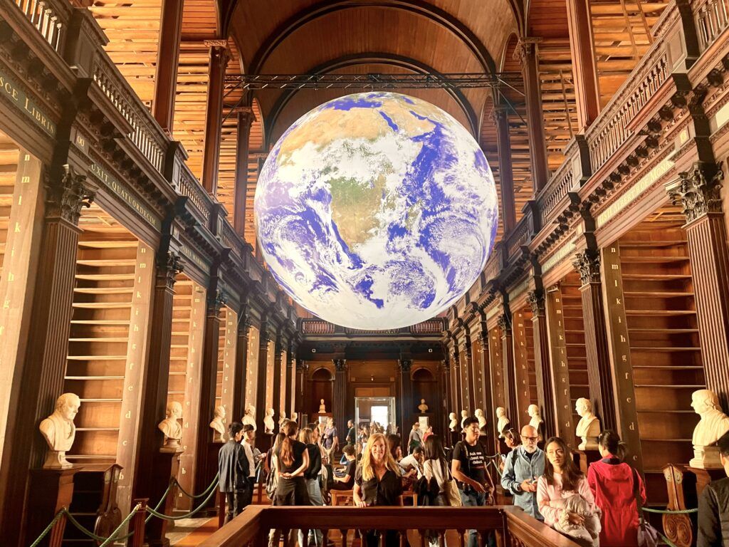 me enjoying the Long Room