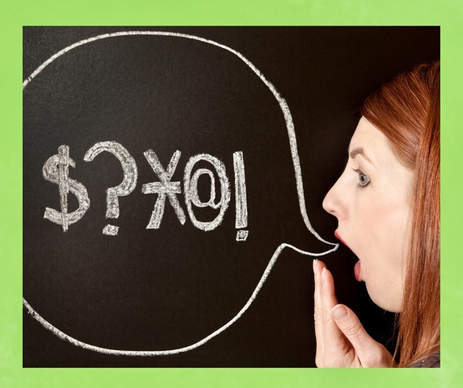 red headed woman swearing