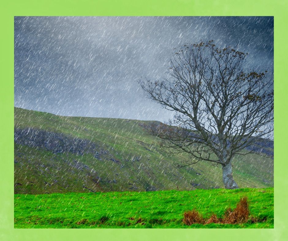 sideways rain in Ireland