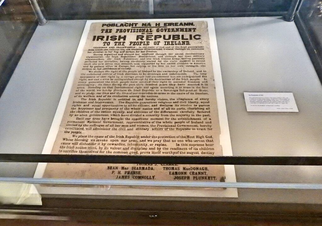 original copy of Irish Proclamation of Independence