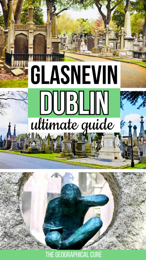 Pinterest pin graphic for guide to Glasnevin Cemetery in Dublin