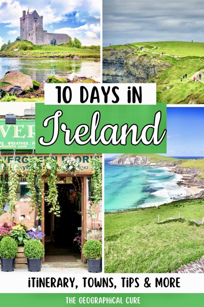 Pinterest pin graphic for 10 days in Ireland itinerary