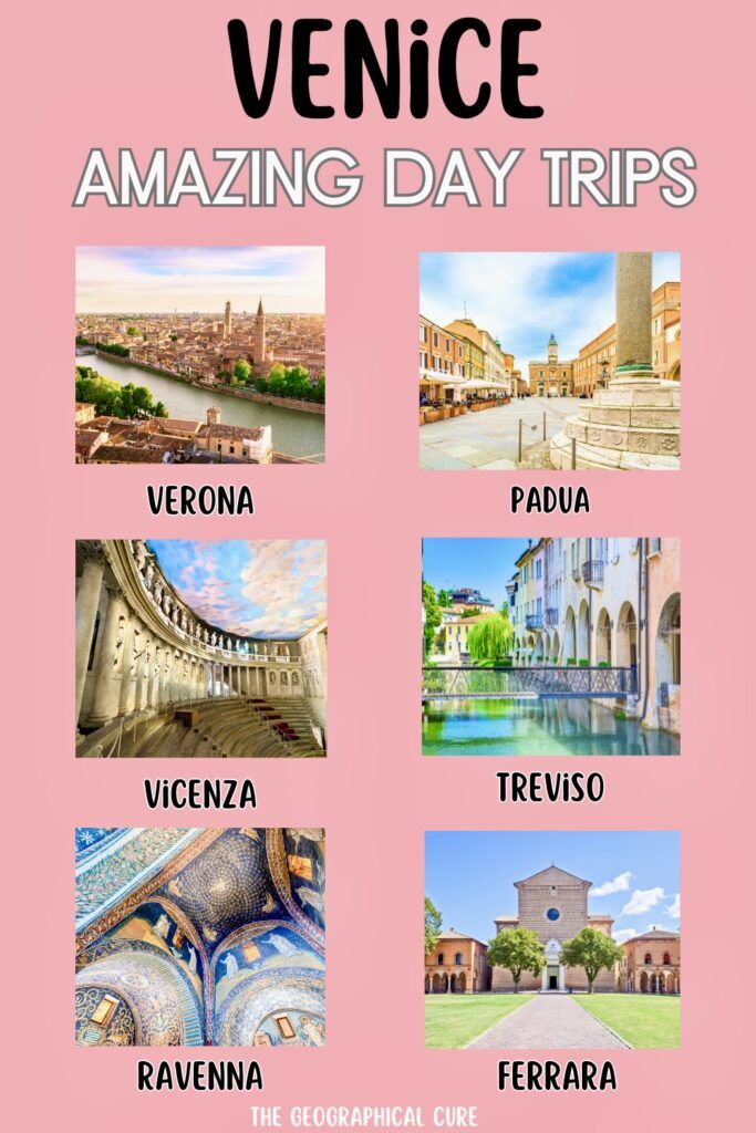 Pinterest pin graphic for best cultural day trips from Venice