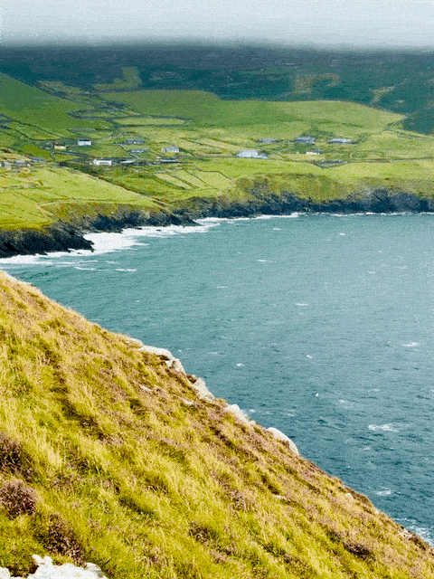 view of the cliffs and water from Dunmore Head