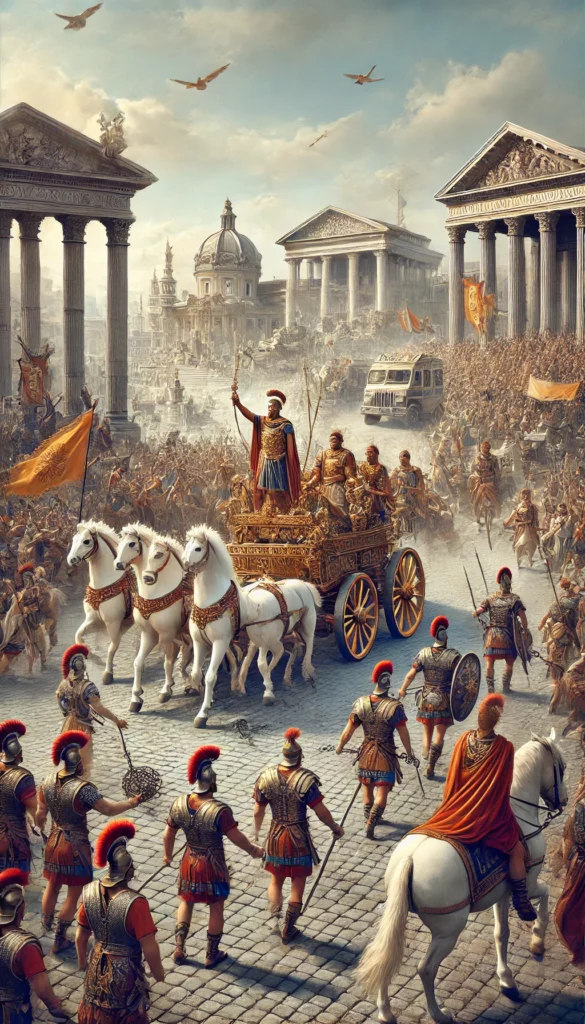 AI image of Triumph on Via Sacre