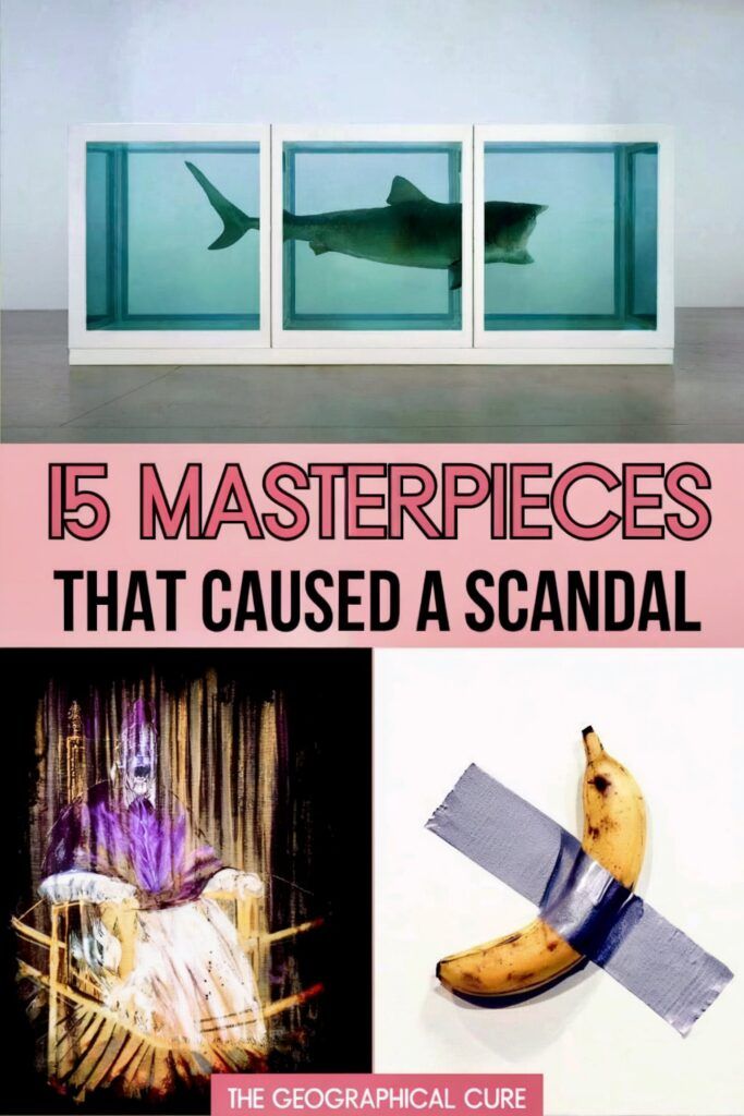 Pinterest pin graphic for masterpieces that caused a scandal