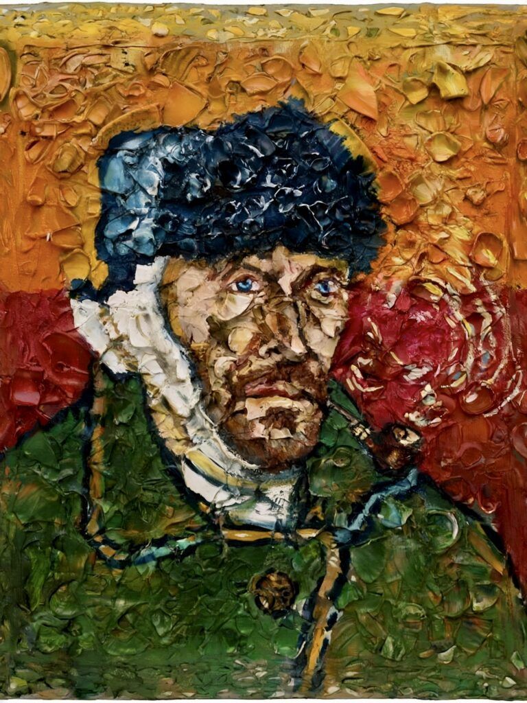 Schnabel's broken plate painting of Van Gogh