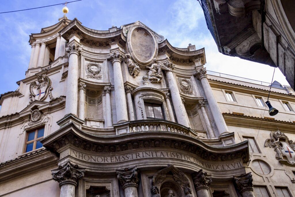 top of the facade