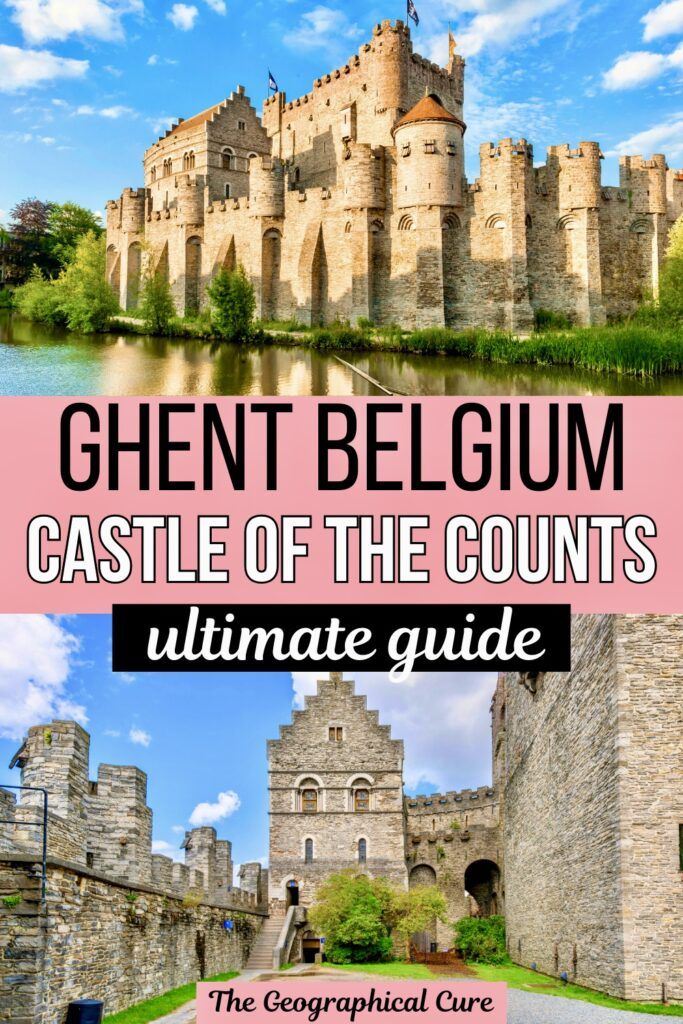 Pinterest pin graphic for guide to Ghent's Castle of the Counts