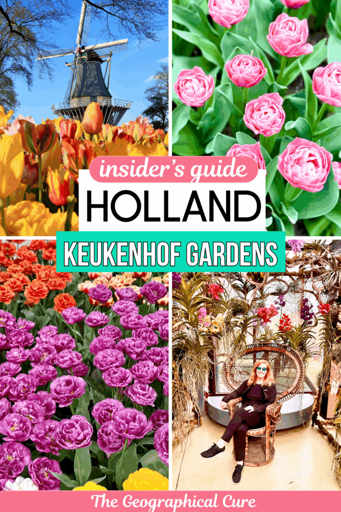 Pinterest pin graphic for guide to Keukenhof Gardens in Holland