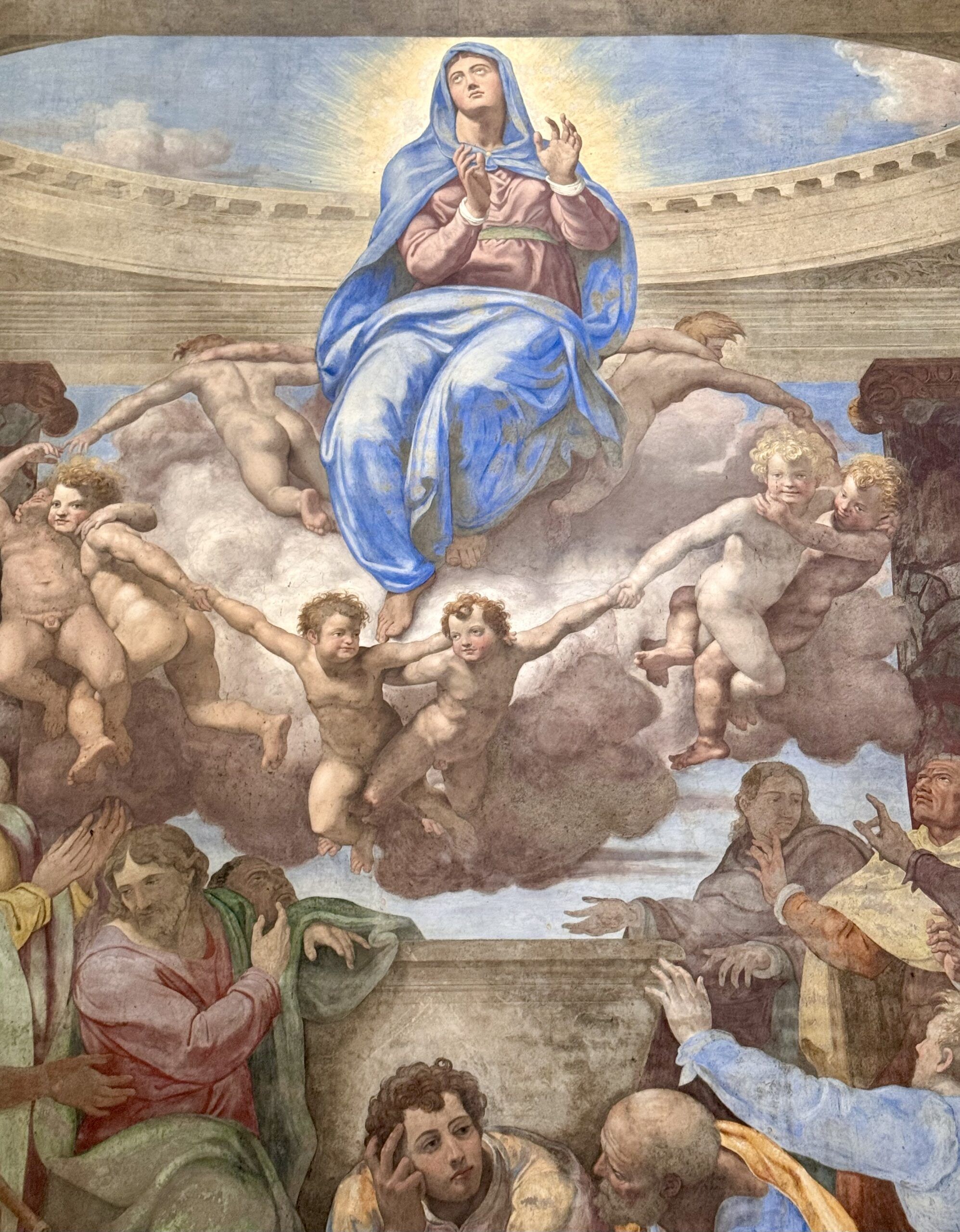 frescos in the church chapel