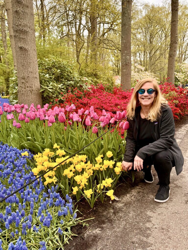 me next to tulips at Keukenhof