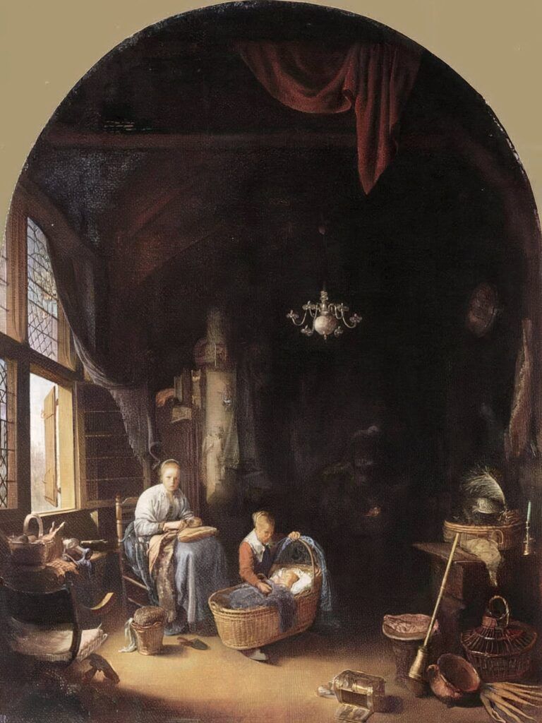 Gerrit Dou, The Young Mother, 1658