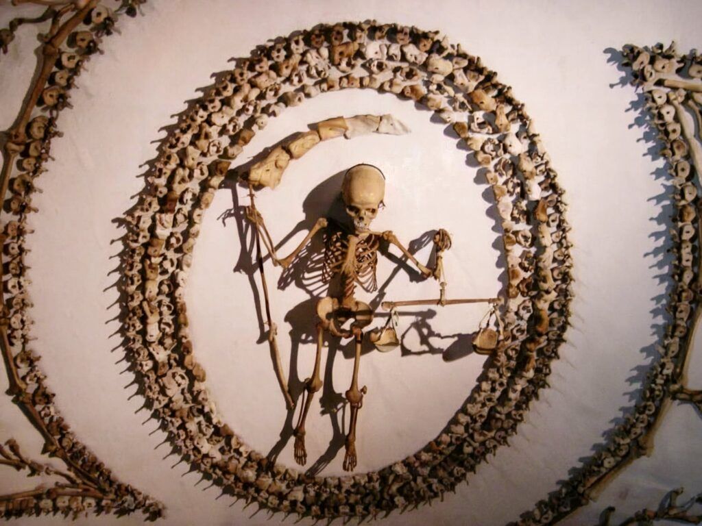skeleton with the scythe and scales