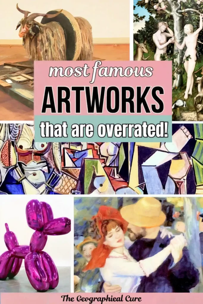 Pinterest pin graphic for famous artworks that are overrated