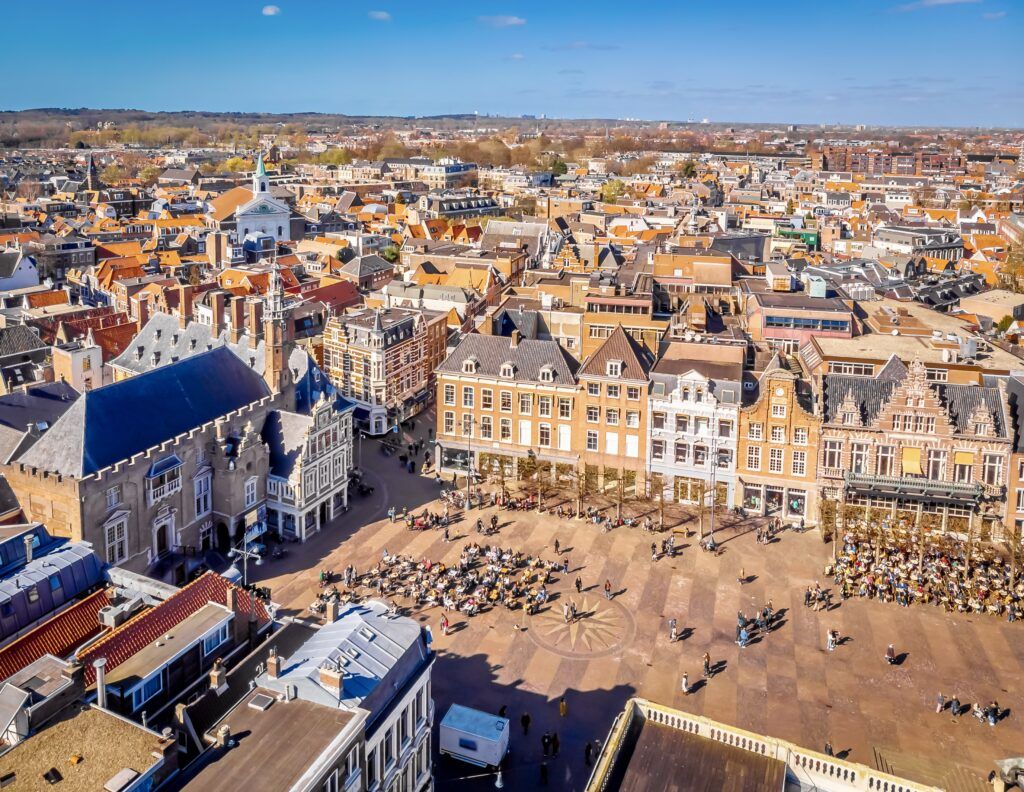 aerial view of market Square in Harlem