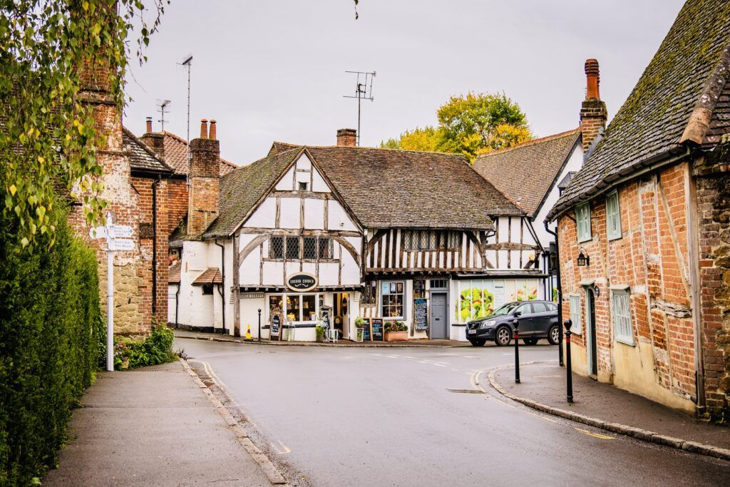 half timbered houses in Shere