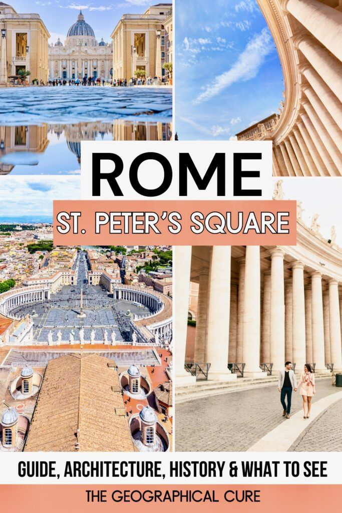 Pinterest pin graphic for guide to St. Peter's Square