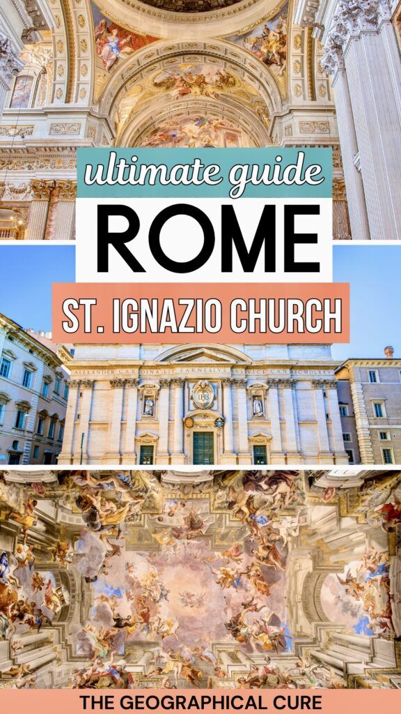 Pinterest pin graphic for guide to the Pozzo fresco in St. Ignazio