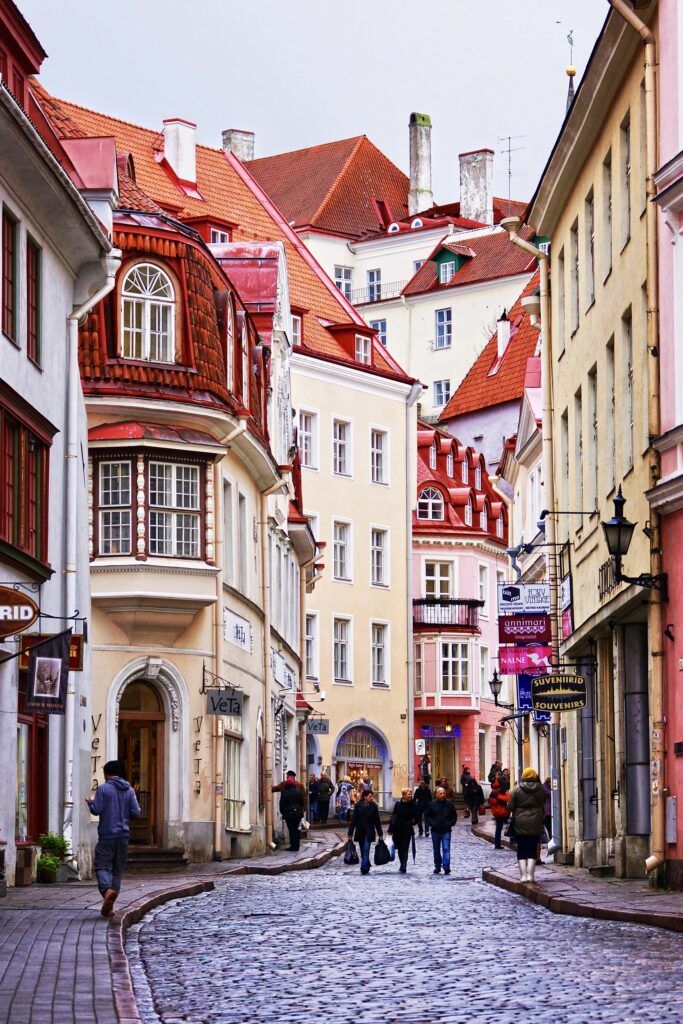 beautiful street in the Old Town of Tallinn