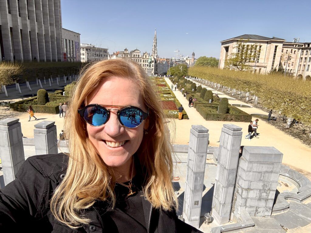 selfie at the Mont des Arts
