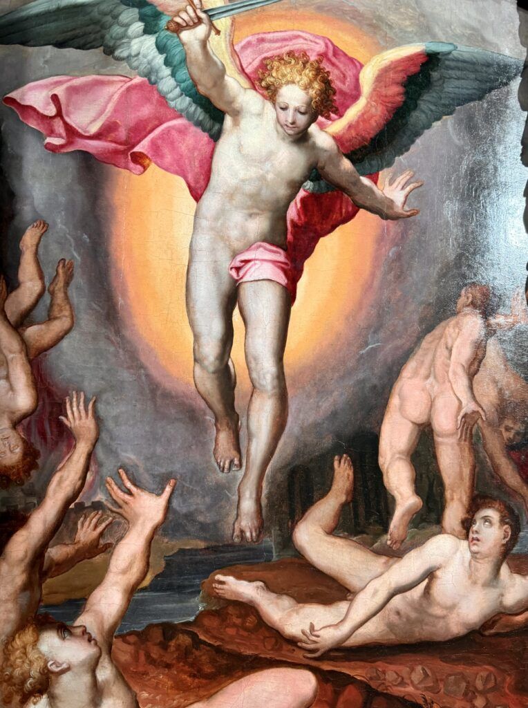 painting of the archangel Michael in the church