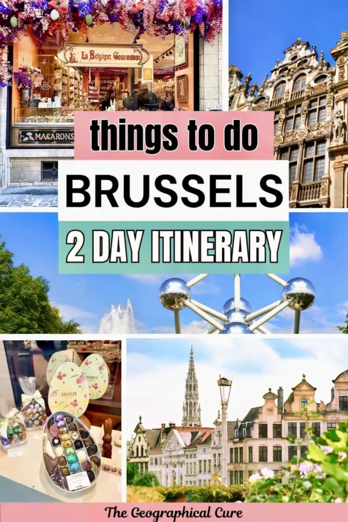Pinterest pin graphic for 2 days in Brussels