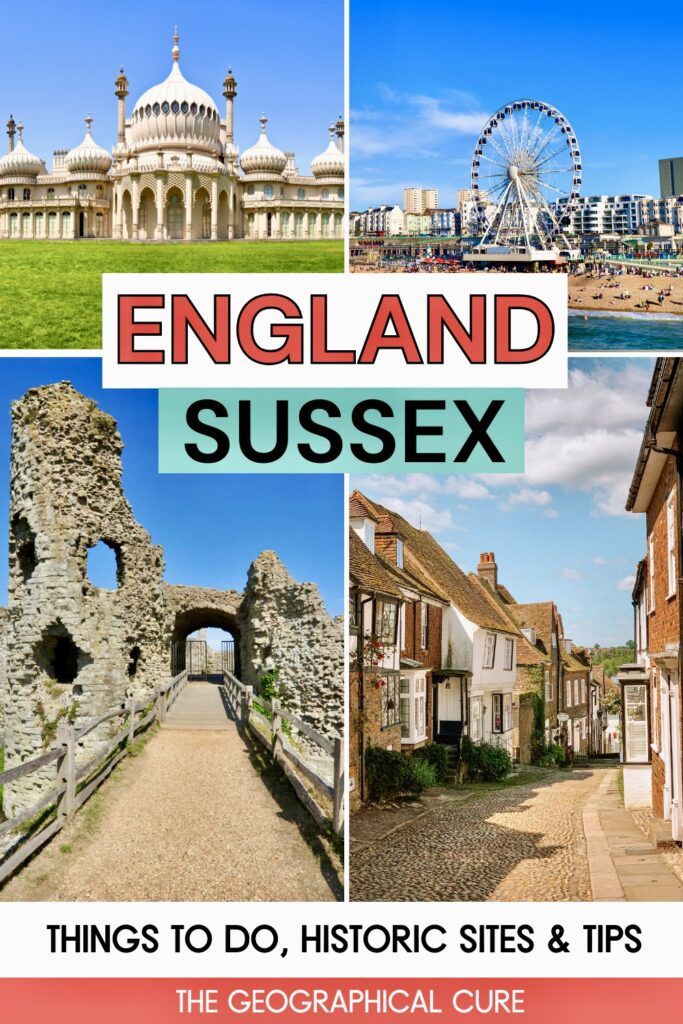 Pinterest pin graphic for best things to do in Sussex UK