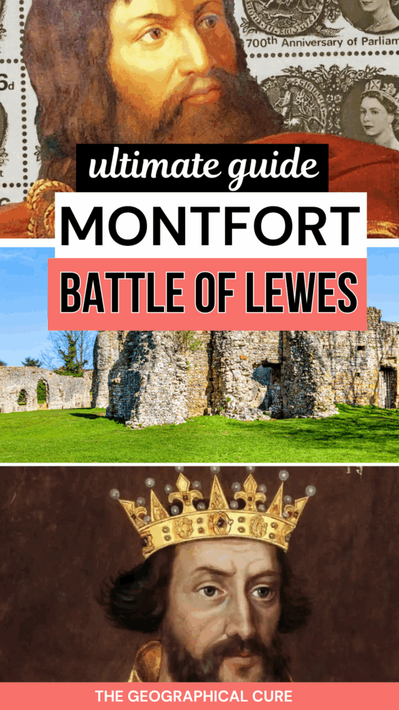 Pinterest pin graphic for guide to the Battle of Lewes