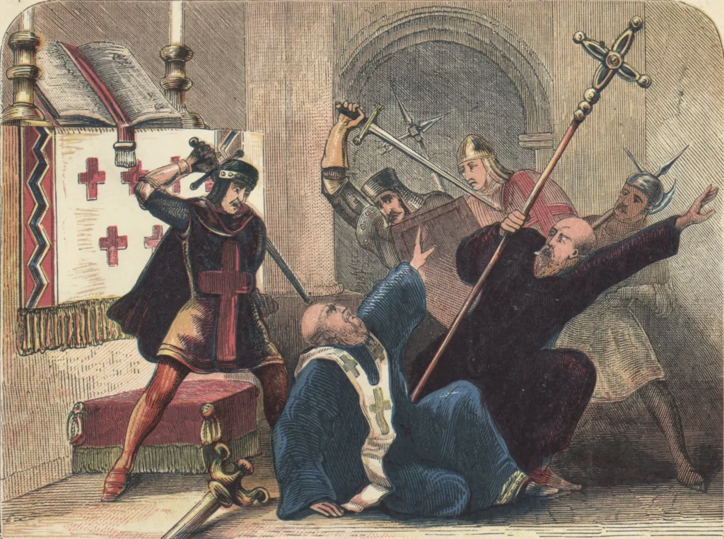 illustration of Becket's murder