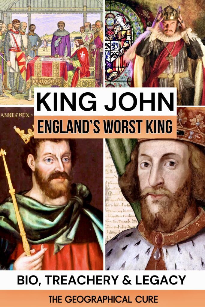 Pinterest pin graphic for John, England's worst king