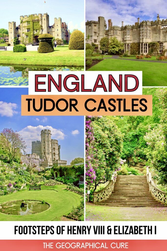 Pinterest pin graphic for Tudor castles in England