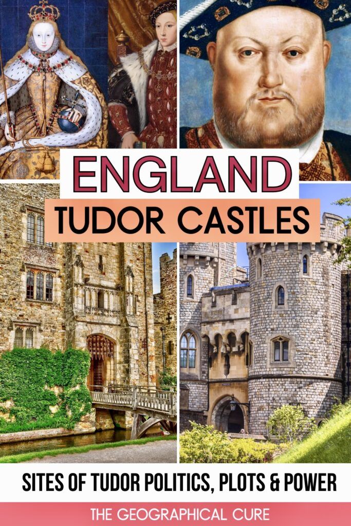 Pinterest pin graphic for Tudor castles in England