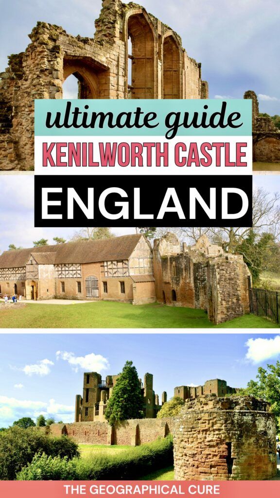 Pinterest pin graphic for guide to Kenilworth Castle