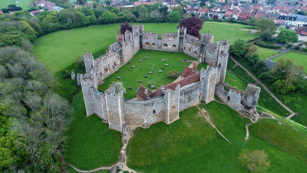 aerial view of Framlingham Castle