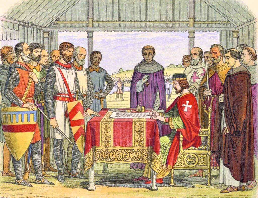 illustration of the signing of the Magna Carta