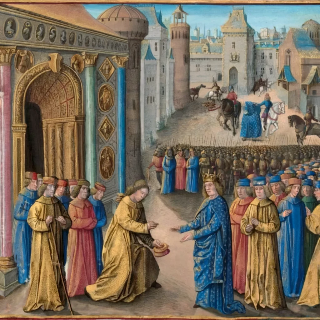 Raymond of Poitiers Welcoming Louis VII in Antioch