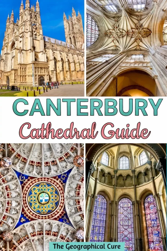 Pinterest pin graphic for guide to Canterbury Cathedral