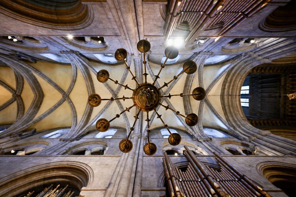 vaulted ceiling of Durham Cathedral