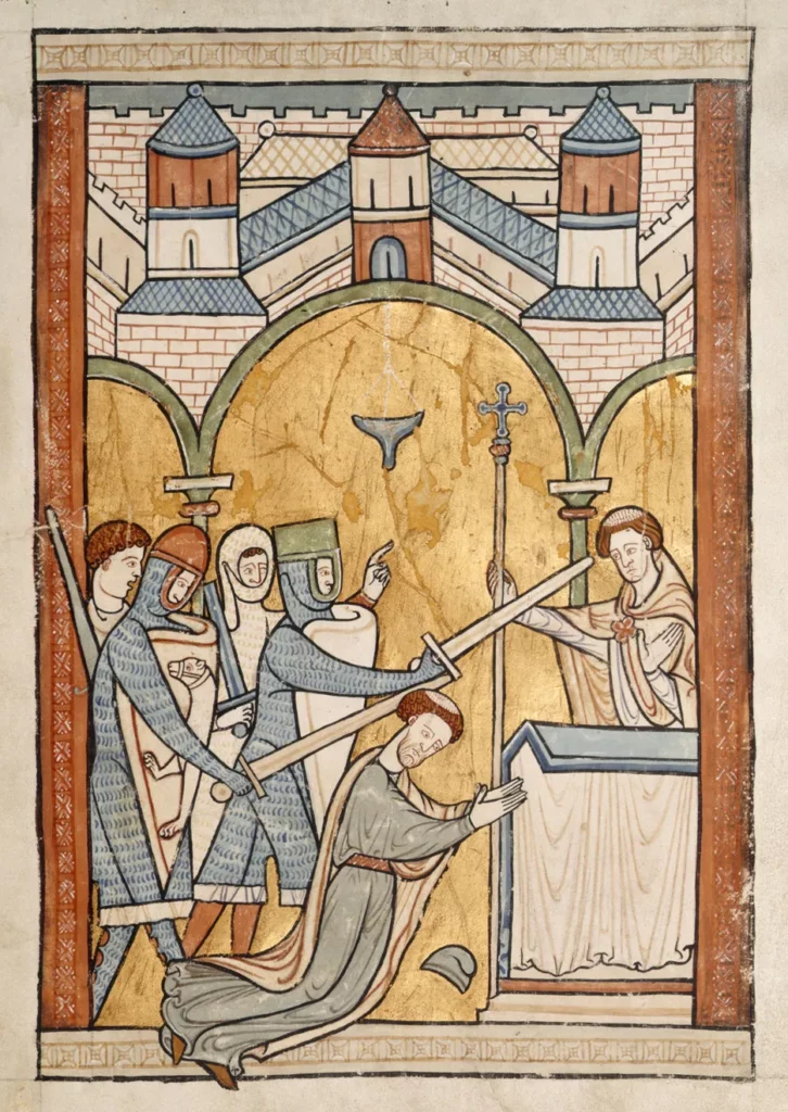 illustration showing Becket's murder