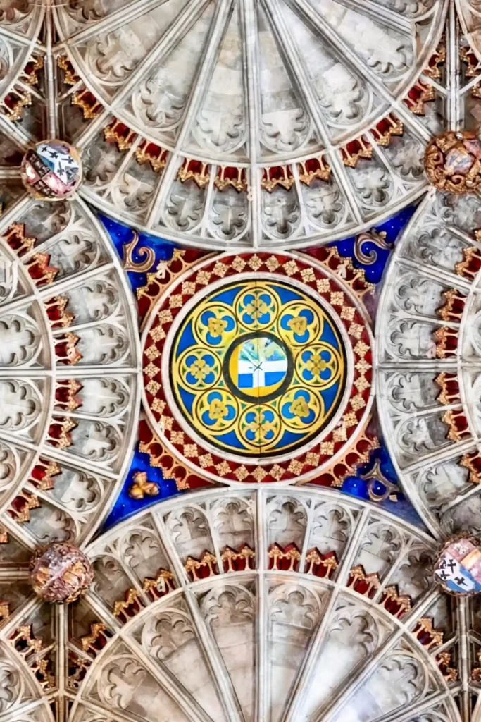 fan vaulted ceiling of the bell tower