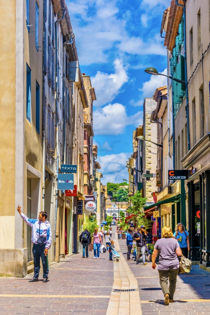 medieval street in Carcassonne