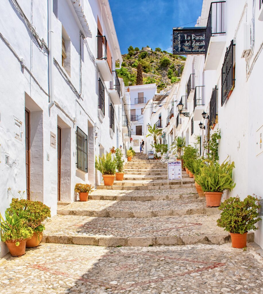 cobbled lane in Frigiliana