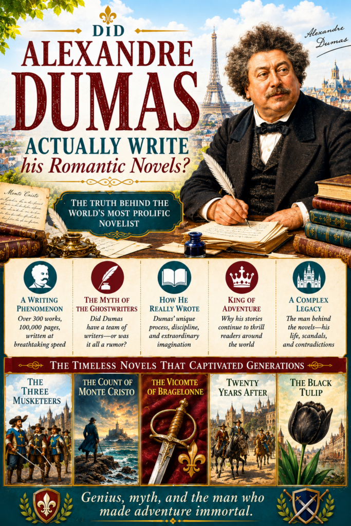 pin graphic for did Dumas write his own novels