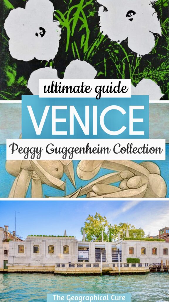 Pinterest pin for guide to the Peggy Guggenheim Collection in Venice