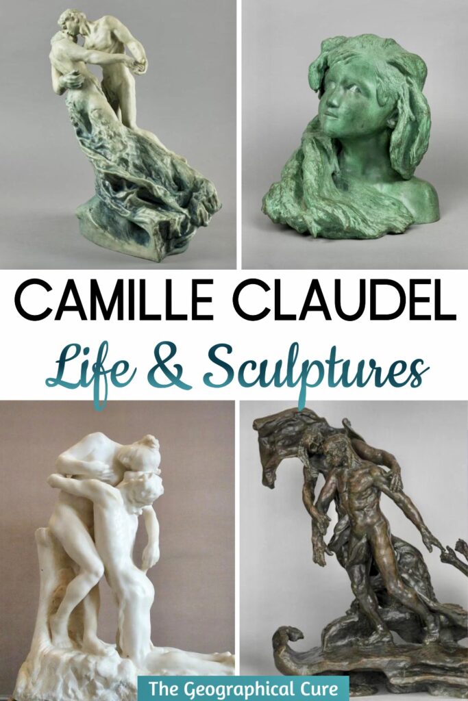 Pinterest pin for life and sculptures of Camille Claudel